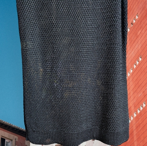 EUC White House Black Market Open Knit Tunic Size Medium - Picture 4 of 8